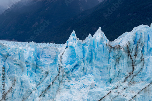 Closeup of an ice peak of the Perito Moreno Glacier