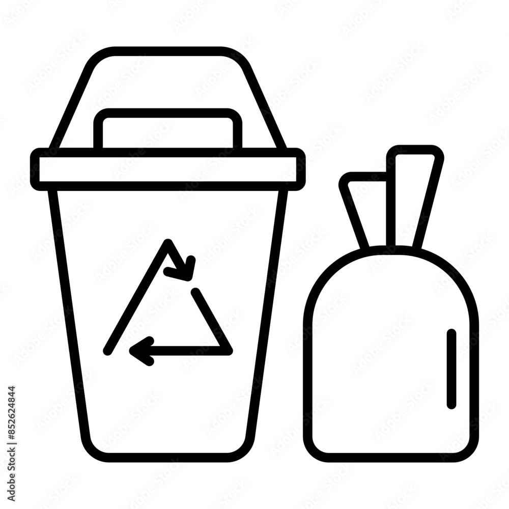 Trash icon. outline icon Trash icon. outline icon