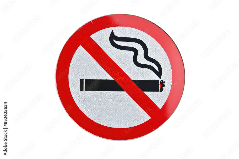 No smoking sign with cigarette and smoke in red circle, isolated on a transparent background. representing health and safety regulations. No smoking sign with cigarette and smoke in red circle, isolated on a transparent background. representing health and safety regulations.