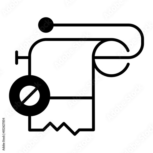 Tissue is recommended not to be used. black fill icon