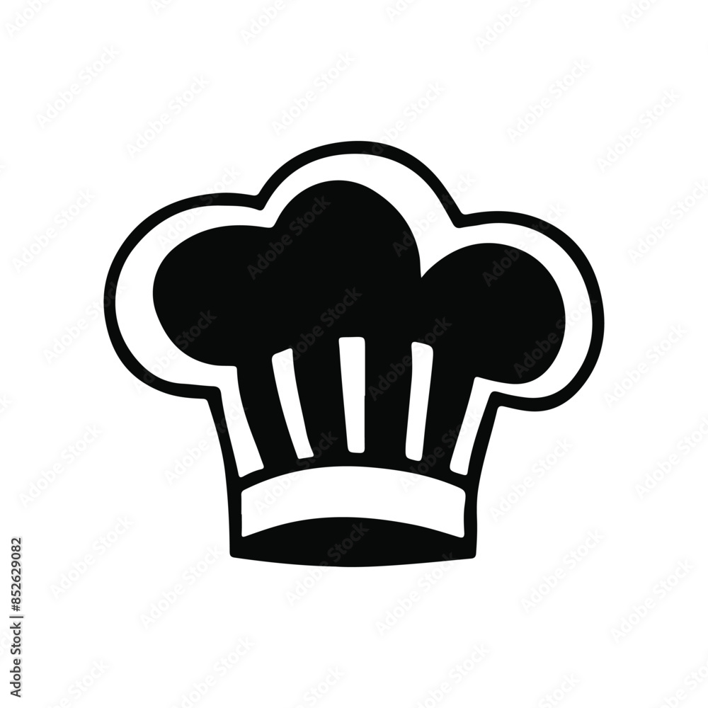 Chef logo cap silhouette vector art Chef logo cap silhouette vector art