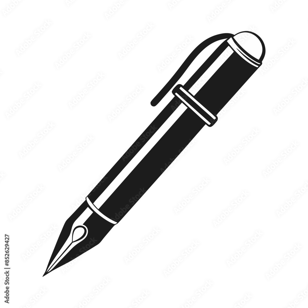 pen isolated on white, illustration of a pen, pen on white background, pen and pencil design, fountain pen vector, pen line art silhouette with white-background pen isolated on white, illustration of a pen, pen on white background, pen and pencil design, fountain pen vector, pen line art silhouette with white-background