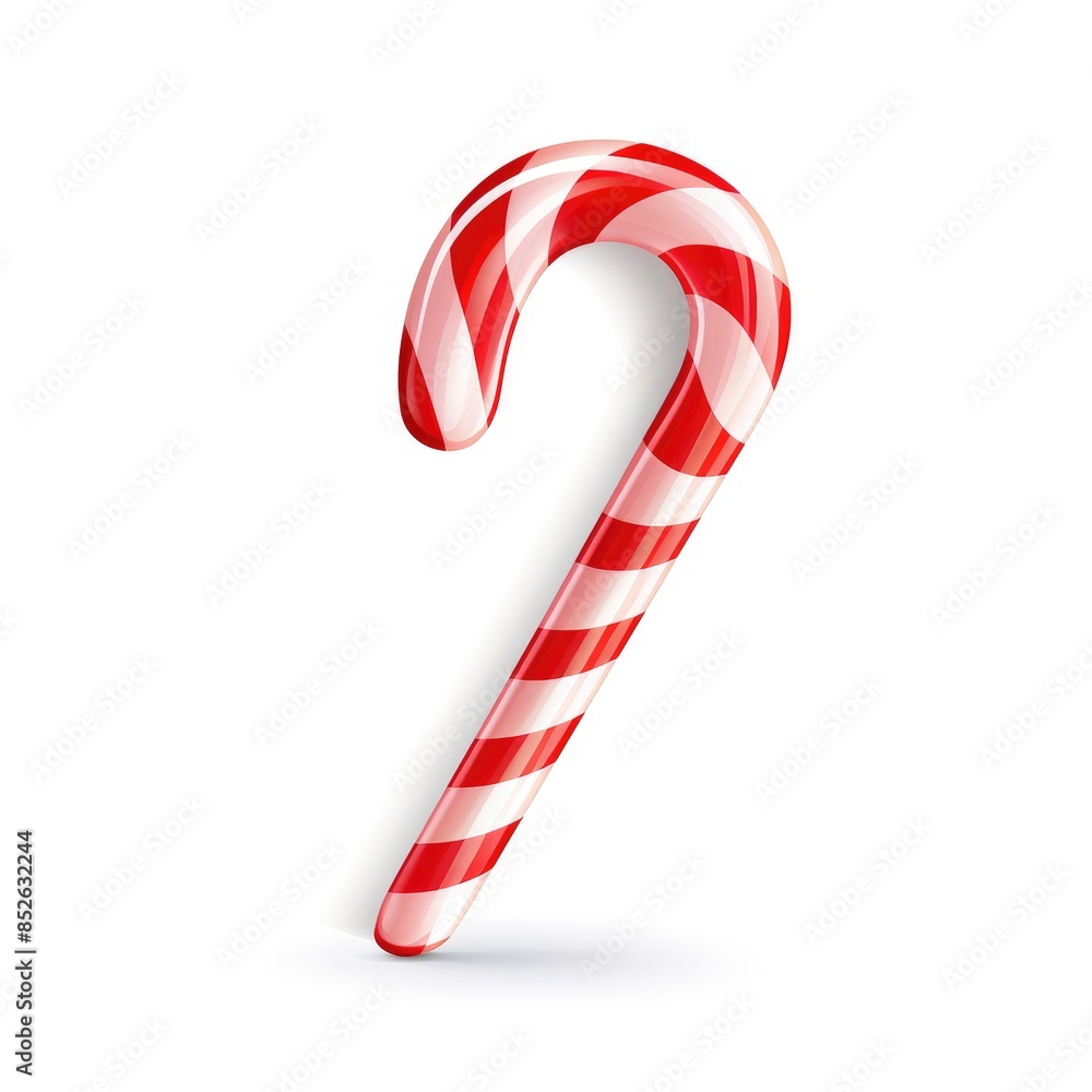 Candy Cane Vector on White Background Candy Cane Vector on White Background