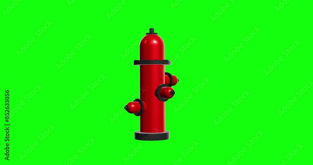 3d render fire hydrant animation on green screen,3d red color fire hydrant rotating animation for emergency and fire prevention 3d render fire hydrant animation on green screen,3d red color fire hydrant rotating animation for emergency and fire prevention