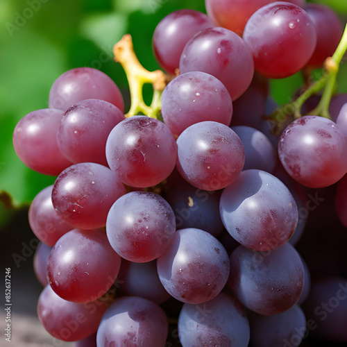 Wallpaper Mural Red black bunches Pinot Noir grapes growing in vineyard with blurred background Torontodigital.ca