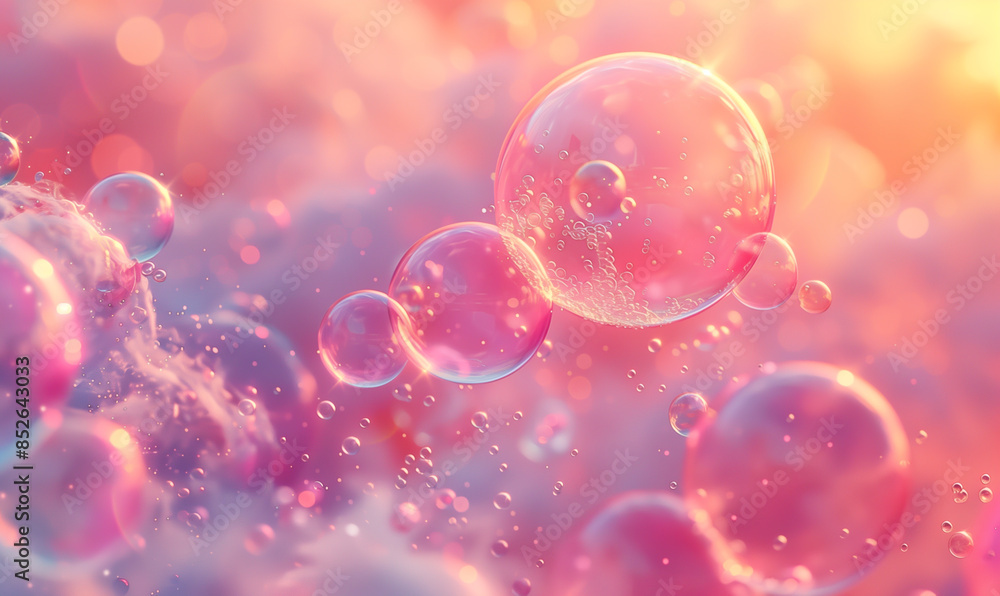 custom made wallpaper toronto digitalabstract pink wallpaper with close up soap bubbles 