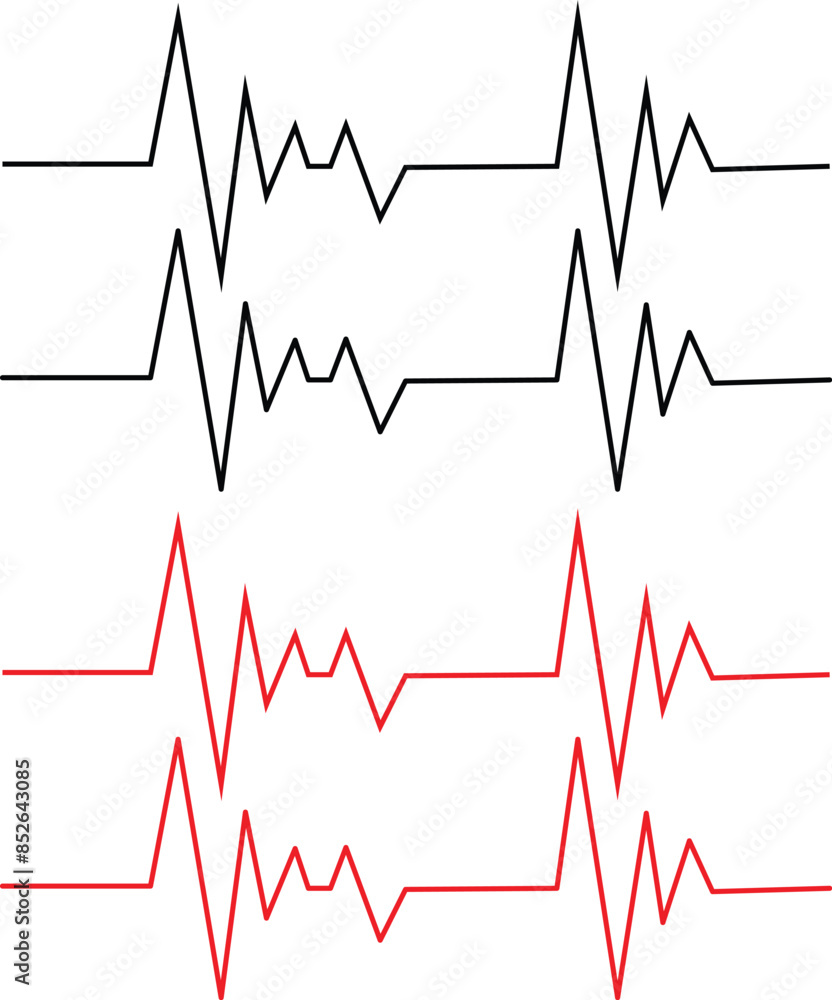 Vector medical pulse line with a picture of a heart. Vector medical pulse line with a picture of a heart.