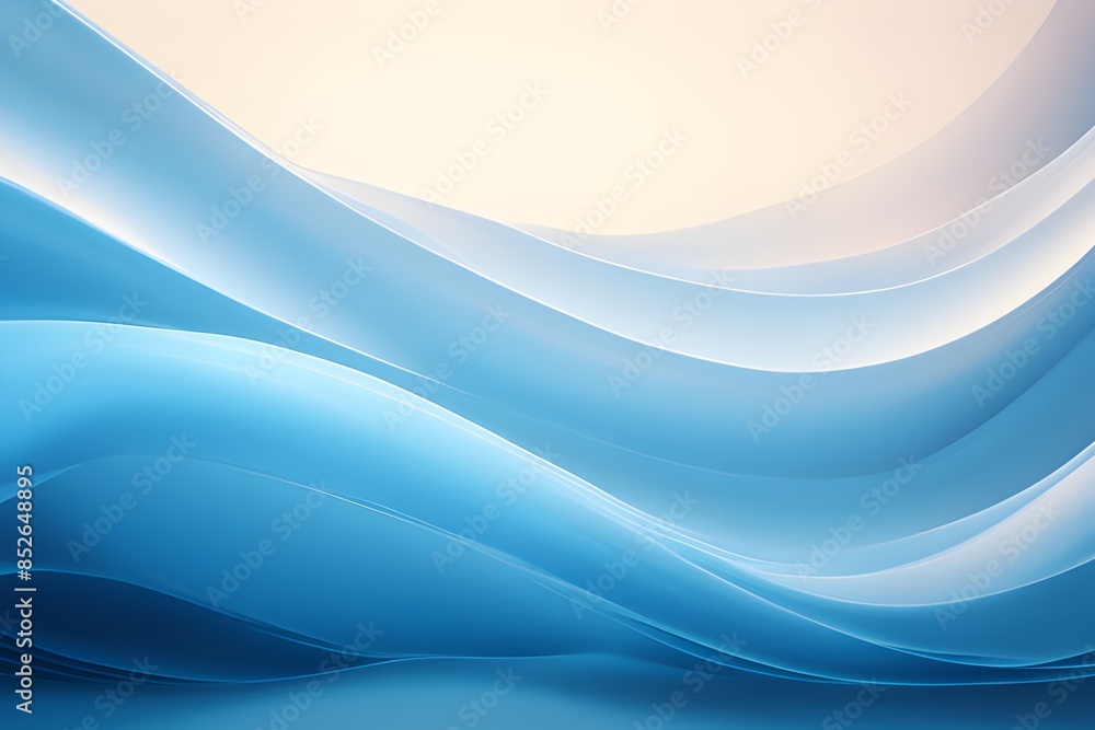 Obraz premium Subtle Blue Wavescape