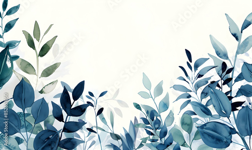 Wallpaper Mural flower flat foliage nature watercolor flat color design Torontodigital.ca