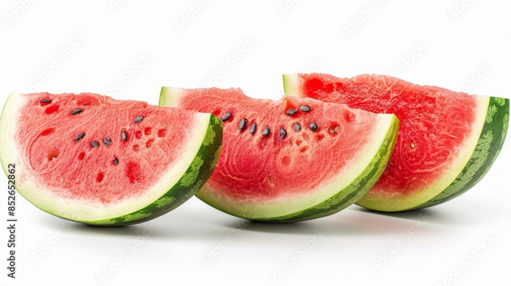 Watermelon slices isolated on white background Watermelon slices isolated on white background