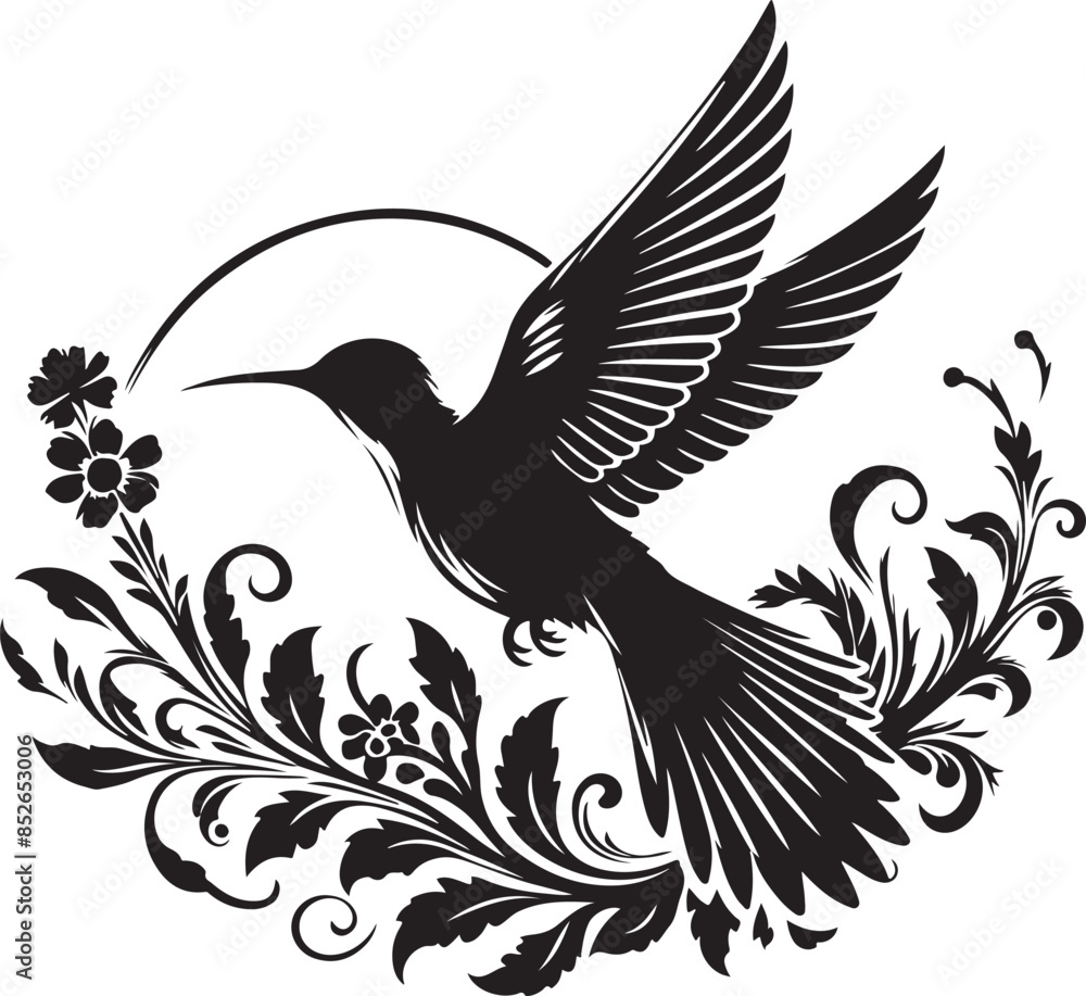 Obraz premium Bird silhouette vector illustration