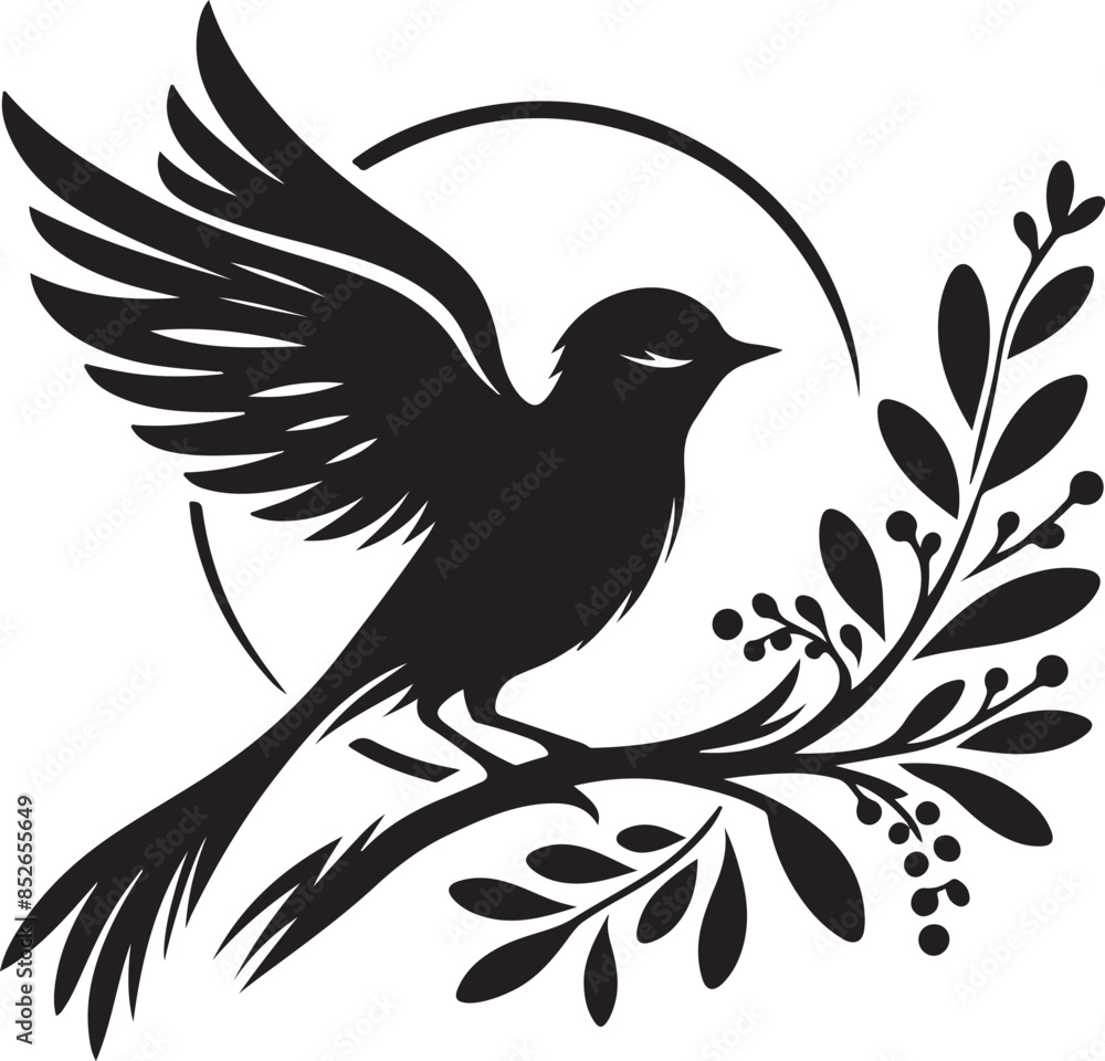 Obraz premium Bird silhouette vector illustration