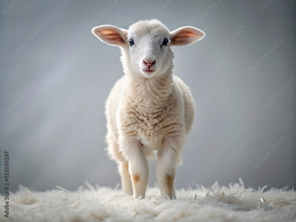 Fototapeta premium This Little Lamb Is The Perfect Addition To Any Easter Or Springtime Project.