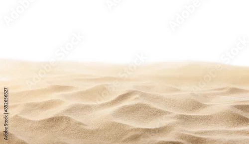 Obraz beach sand from front view, on white isolated background