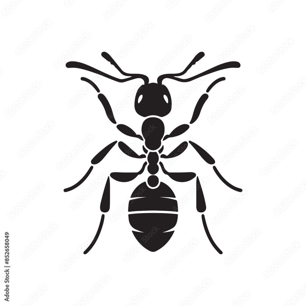 vector silhouette black ant on a white background vector silhouette black ant on a white background