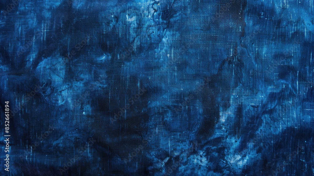 Blue dye design on cotton fabric Indigo dyed textile background with texture Blue dye design on cotton fabric Indigo dyed textile background with texture
