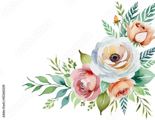 bay leaves, liście, grafika, wektor, vector, flowers, kwiaty, kompozycje kwiatowe, 