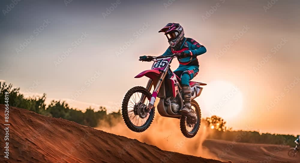 Motocross show or competition. Motocross show or competition.