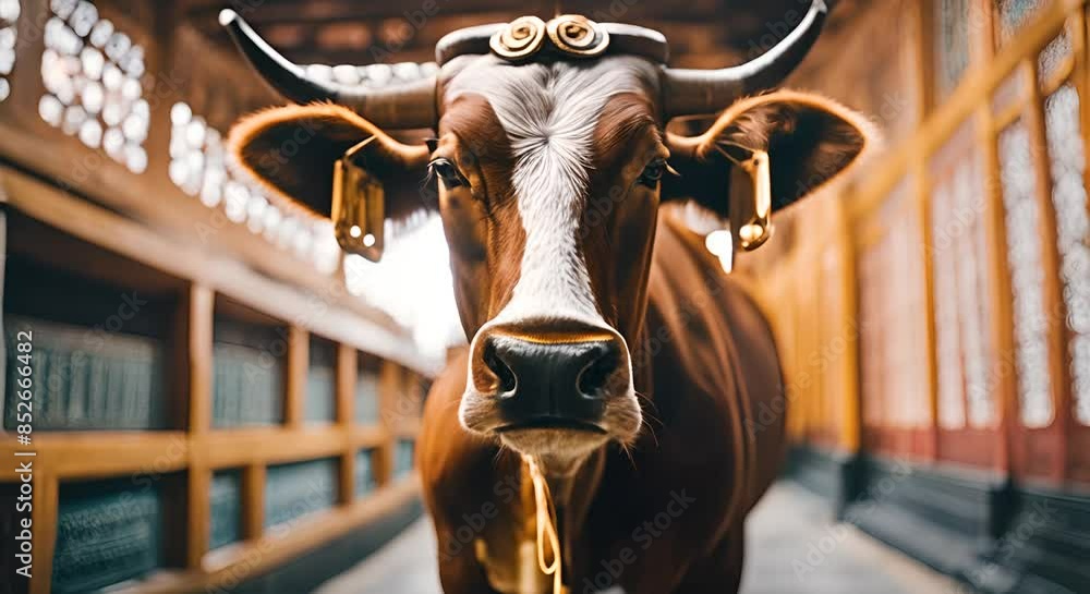 Cow on the streets of India. Cow on the streets of India.