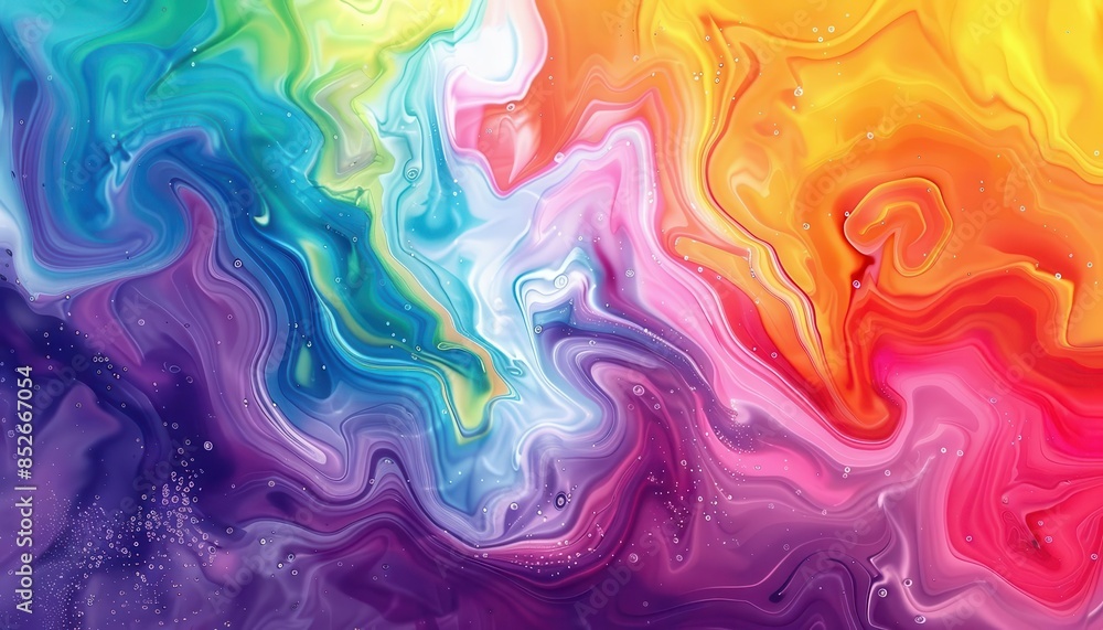 vibrant abstract marbled acrylic paint ink waves texture in bold rainbow colors for creative background banner digital painting vibrant abstract marbled acrylic paint ink waves texture in bold rainbow colors for creative background banner digital painting