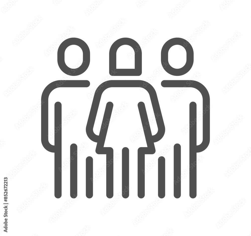 People related icon outline and linear vector.
People related icon outline and linear vector.