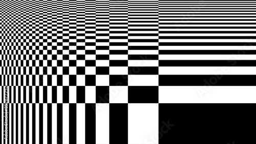 Glitch Checkered Pixels Pattern. Pixel Art Chaotic Glitchy Background. 90s CCTV VHS Screen Vibe. Vector Illustration.
