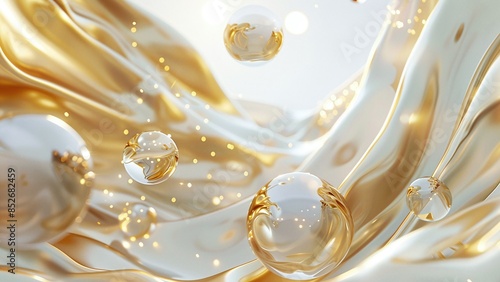 Liquid Bubbles Closeup Background