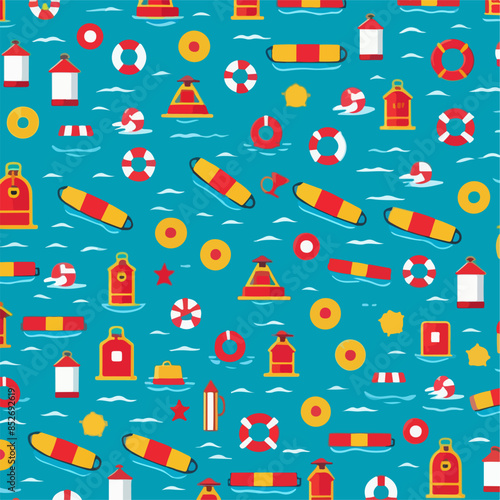 Vector illustration of lifeguard equipment