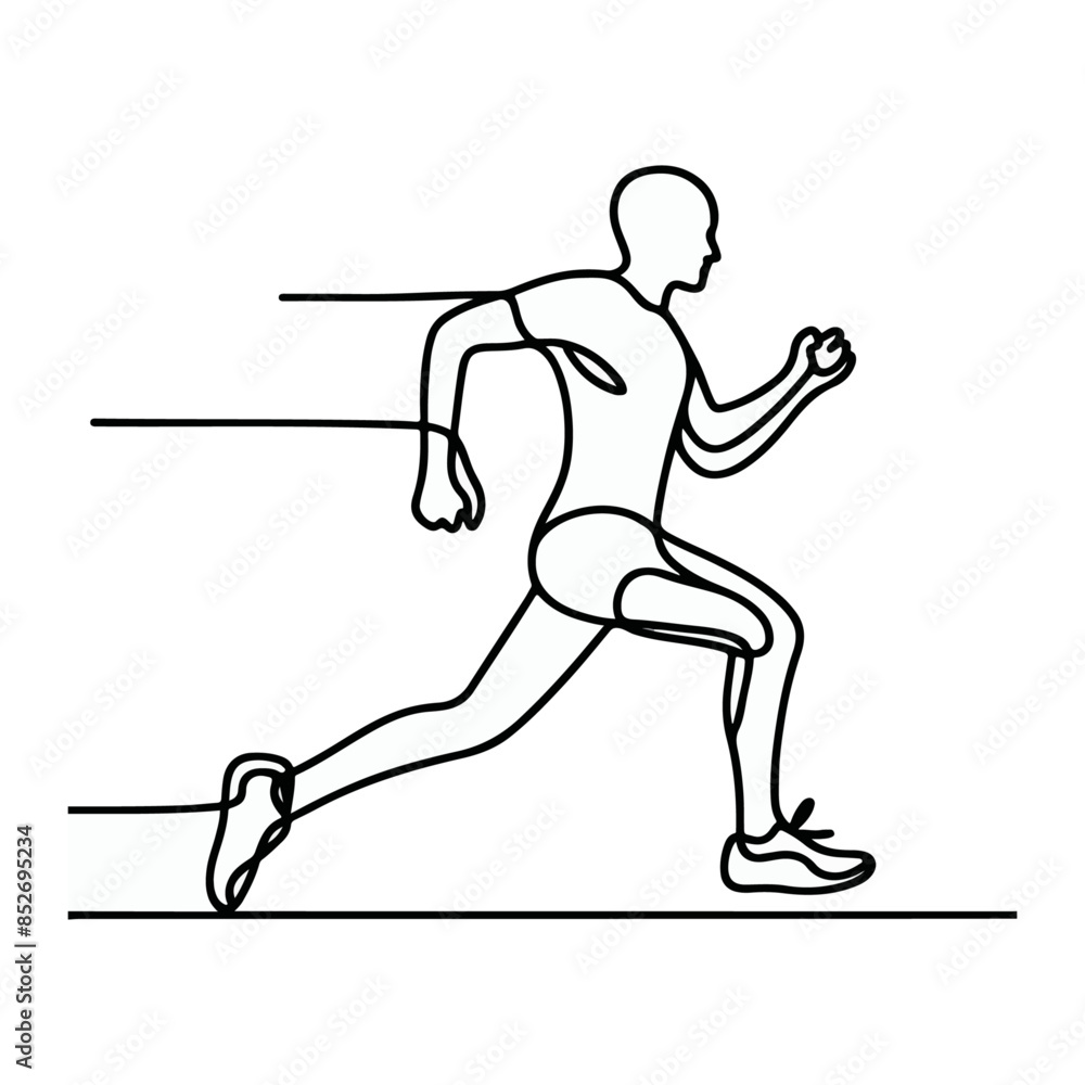 Runners One Line Drawing, Running Concept Abstract Minimal Drawing, runners line art Runners One Line Drawing, Running Concept Abstract Minimal Drawing, runners line art