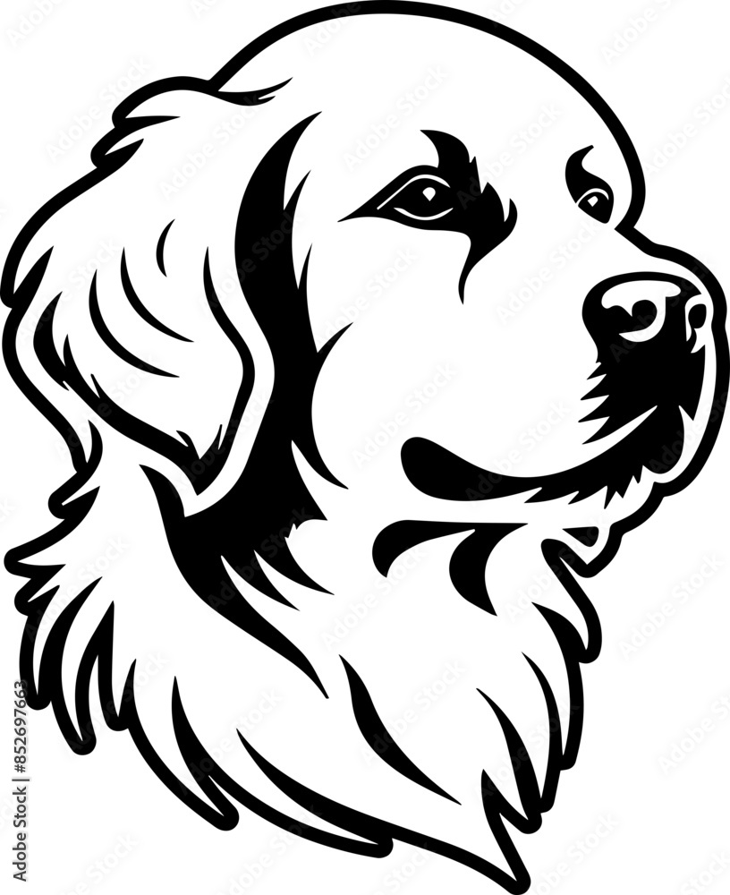 Golden retriever vector transparent background PNG clipart Golden retriever vector transparent background PNG clipart