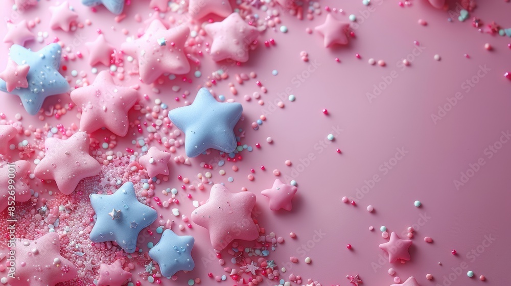 pink monotone abstract background with white 2d stars pink monotone abstract background with white 2d stars