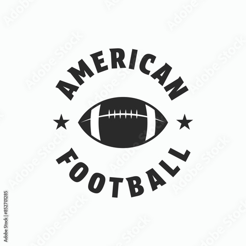 american football club logo design vintage retro style