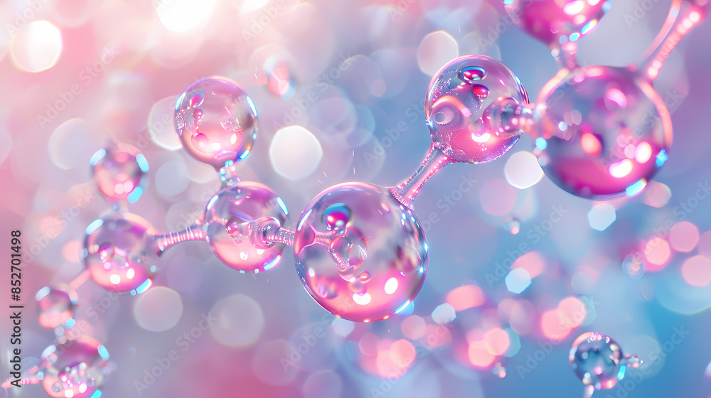 Water molecule close-up Water molecule close-up