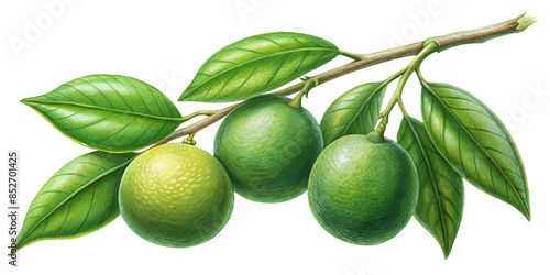 Wallpaper Mural green lime on a branch Torontodigital.ca