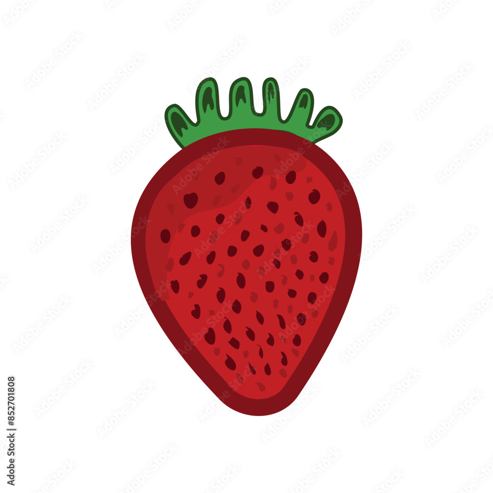 Strawberry fruit icon. Cartoon illustration of strawberry fruit icon for web design. Illustration element design with fruit theme Strawberry fruit icon. Cartoon illustration of strawberry fruit icon for web design. Illustration element design with fruit theme