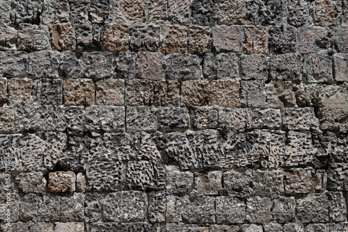 black tuff wall, textured background