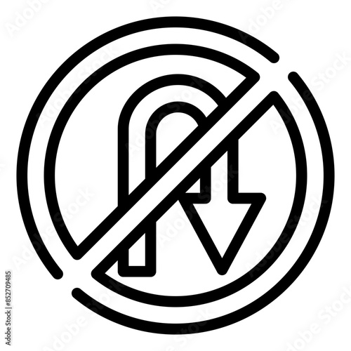 no turn icon