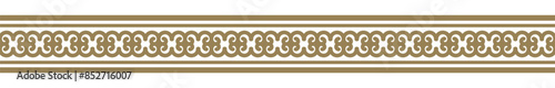 Ethnic border ornament. Geometric ethnic oriental seamless pattern. Gold stripe vector illustration. Native American Mexican African Indian tribal. Design border, textile, fabric, clothing, carpet.