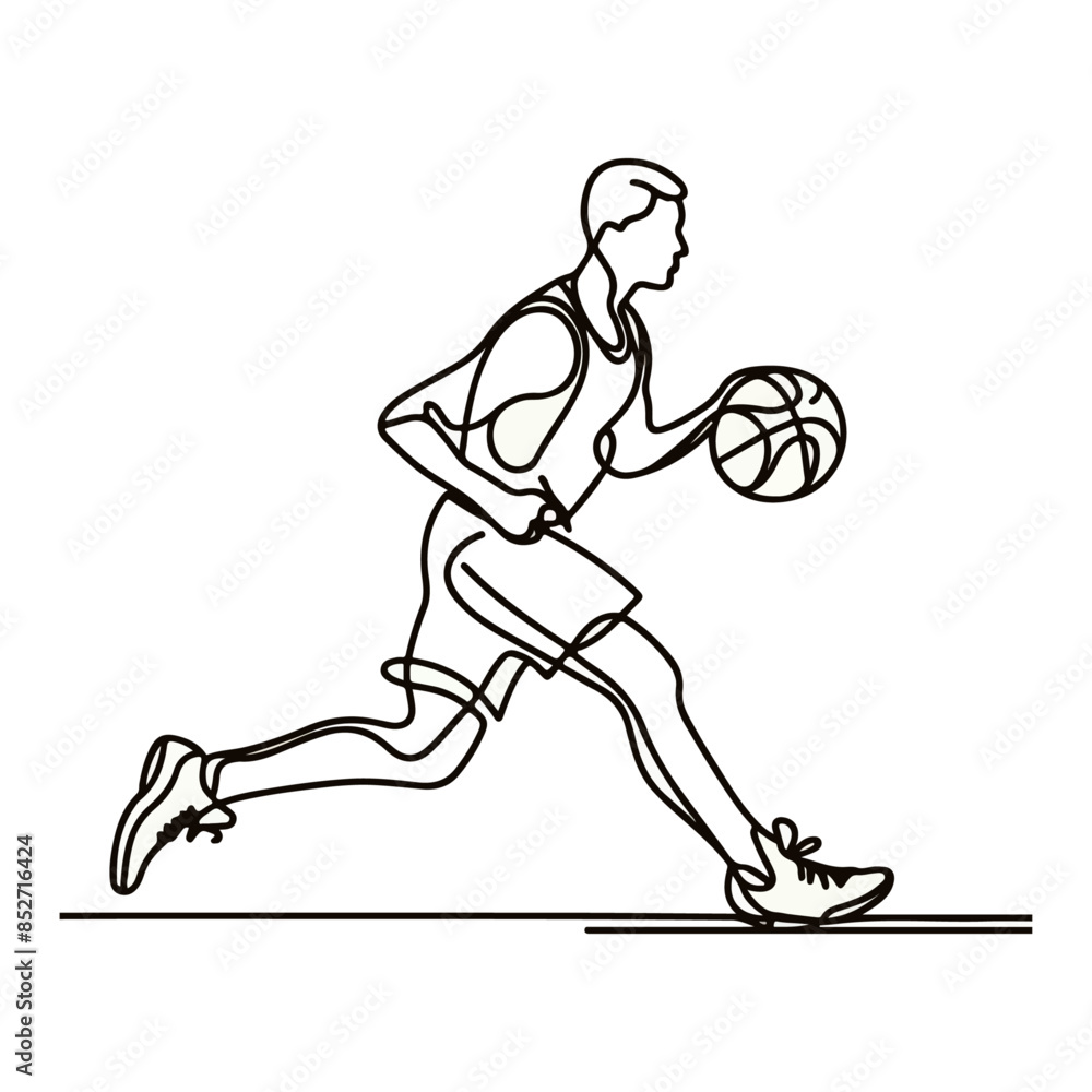 basketball player Continuous line drawing, people playing basket line art, basketball line art basketball player Continuous line drawing, people playing basket line art, basketball line art