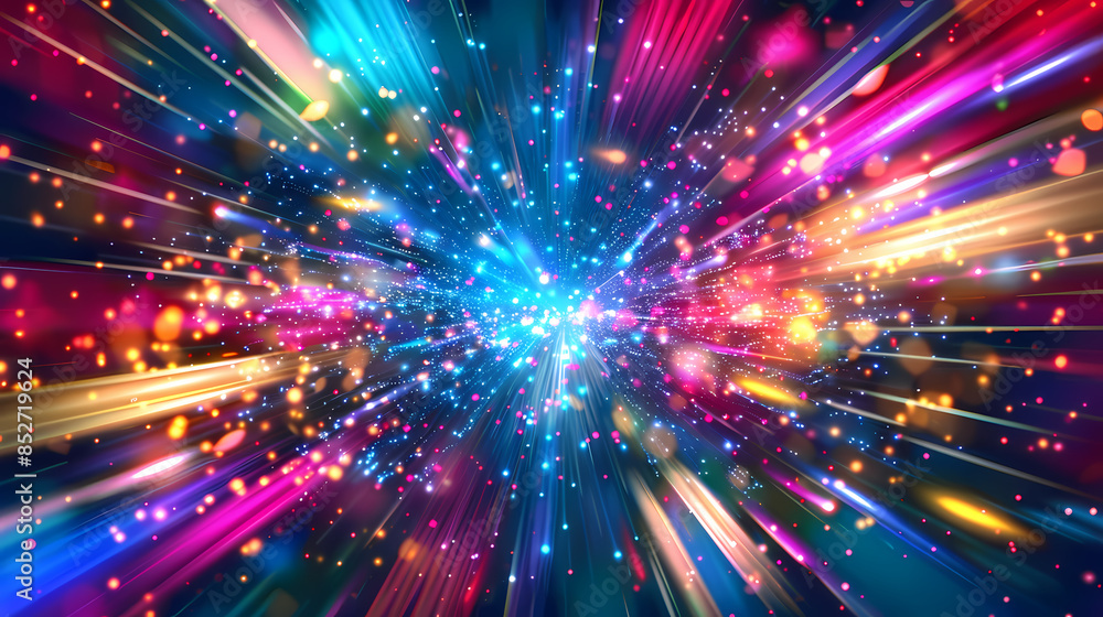 Fototapeta premium Colored light streaks