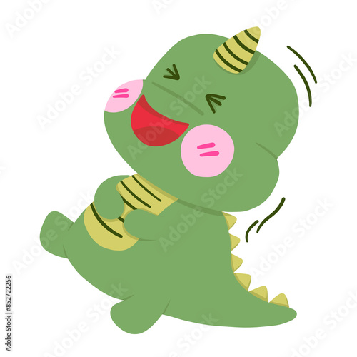 Wallpaper Mural การ์ตูนไดโนเสาร์สีเขียวน่ารัก, สำหรับประกอบสื่อการเรียนหรือสื่อโฆษณาต่างๆ, เป็นภาพการ์ตูนวาดด้วยมือ, ภาพเรียบง่ายโทนสีไม่เยอะ, ภาพประกอบสำหรับคู่รักคนมีความรัก Torontodigital.ca