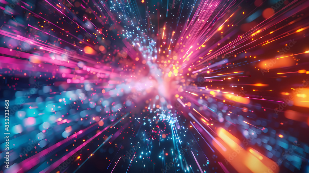 Colored light streaks Colored light streaks