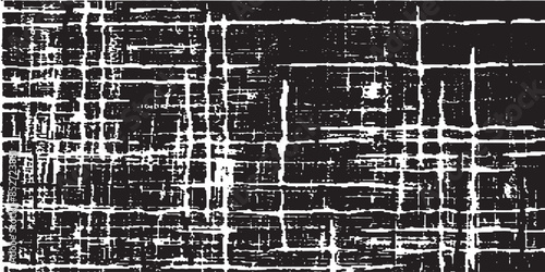 Grunge texture of coarse linen fabric. Burlap close-up. Vector illustration. Overlay template.