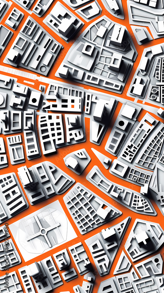 Obraz premium Abstract city map