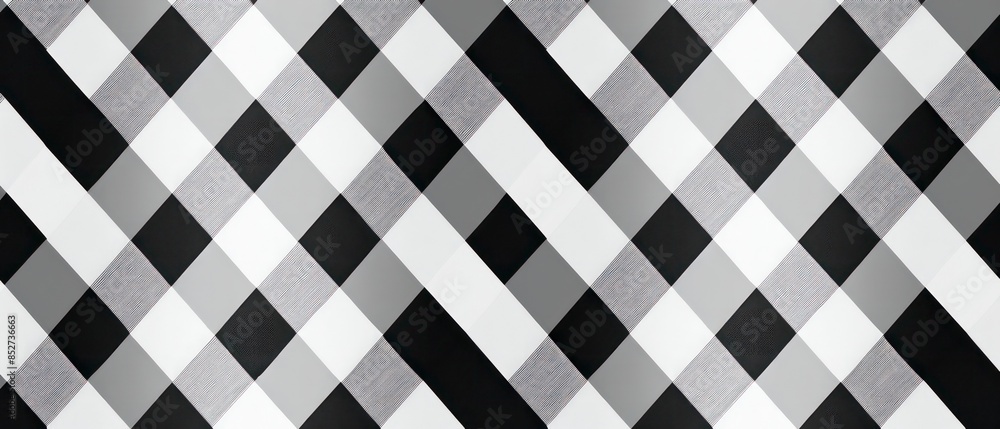 Classic checkered design with alternating black and white squares on a textured board Classic checkered design with alternating black and white squares on a textured board