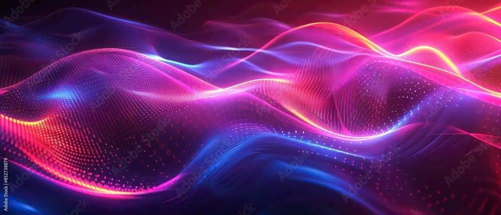 Vibrant fractal art illustrating energy and motion through colorful lines and wave textures Vibrant fractal art illustrating energy and motion through colorful lines and wave textures
