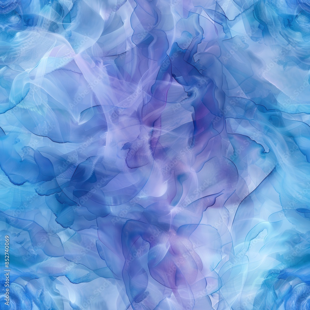 This image is a close-up of an abstract painting featuring swirls of blue and purple ink. The ink has been blended and layered to create a dynamic and visually interesting pattern. This image is a close-up of an abstract painting featuring swirls of blue and purple ink. The ink has been blended and layered to create a dynamic and visually interesting pattern.