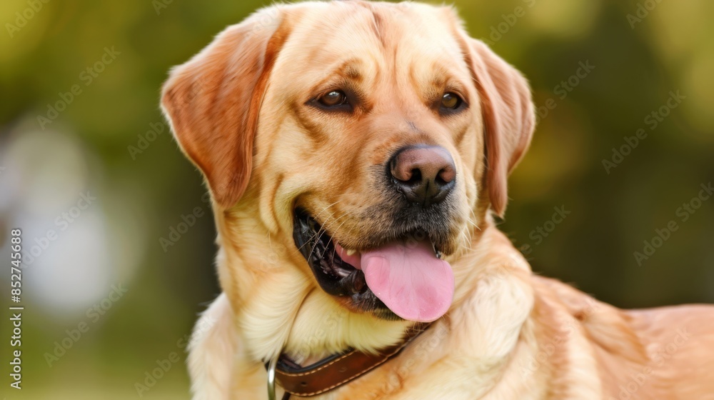 A close up of a dog with its tongue hanging out, AI A close up of a dog with its tongue hanging out, AI