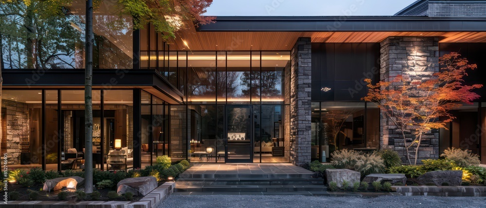 Architectural charm with wooden windows and doors, nestled amidst ancient stone walls and urban trees Architectural charm with wooden windows and doors, nestled amidst ancient stone walls and urban trees