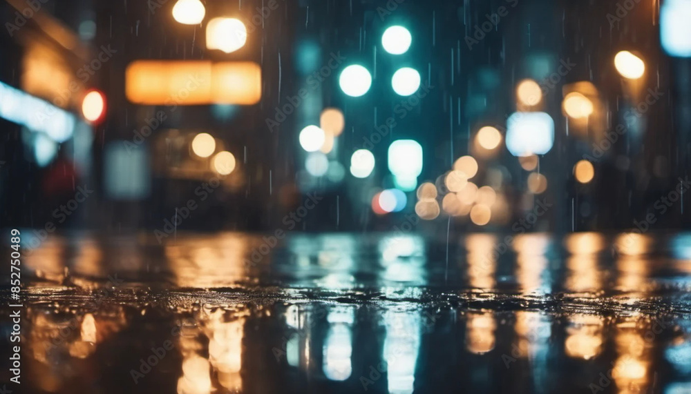 Bbokeh city lights in a big city, ai Bbokeh city lights in a big city, ai